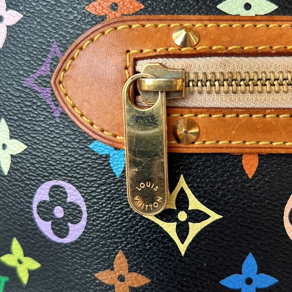 ❗️SOLD ❗️Authentic LV Multicolor Alma Louis PM Monogram Canvas Handbag Noir - Picture 12 of 16